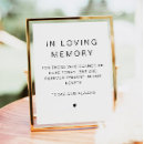 Search for memory wedding tabletop signs Modern minimalist