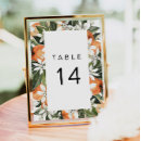 Search for orange watercolor table cards Tropical