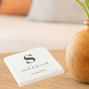 Search for monogram wedding coasters Minimalist