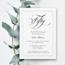 Search for formal 50th birthday invitations Typography