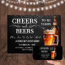 Search for bbq 40th birthday invitations Cheers and beers