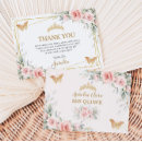 Search for quinceañera thank you cards Butterflies