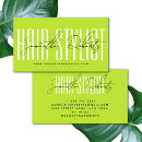 Search for neon green business cards Hair stylist