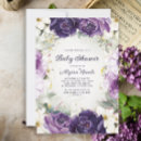 Search for purple glitter baby shower invitations Mother to be