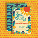 Search for beach shower invitations Retro