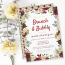 Search for red rose bridal shower invitations Brunch