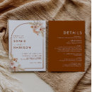 Search for arch wedding invitations Terracotta