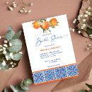 Search for blue and orange bridal shower invitations Citrus