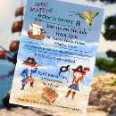 Search for treasure hunt birthday invitations Pirate