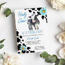 Search for black cow baby shower invitations Cowboy
