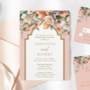 Search for peach and gold wedding invitations Blush pink
