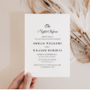 Search for black white rehearsal dinner invitations Elegant
