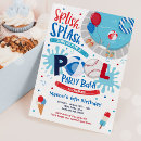 Search for baseball party invitations Pool party bash
