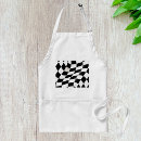 Search for black and white aprons Chequered pattern