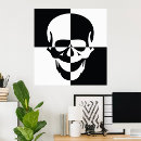 Search for black and white skull posters Bones