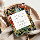 Search for black orange and gold invitations Botanical