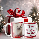 Search for elegant cat mugs Merry christmas