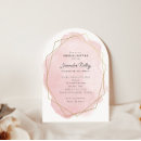 Search for arch bridal shower invitations Pink and gold