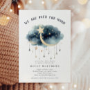 Search for moon and stars baby shower invitations Trendy