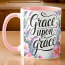 Search for grace upon grace mugs Bible verse