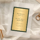 Search for dark green and gold wedding invitations Typography