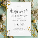 Search for black and white retirement invitations Modern