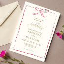 Search for pink ribbon wedding invitations Minimalist
