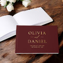 Search for burgundy guest books Modern