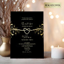Search for black and gold foil wedding invitations Floral