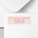Search for colorful return address labels Red