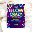 Search for lets glow crazy invitations Bright
