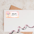Search for cute flamingo return address labels Watercolor