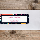 Search for retro 80s return address labels Colourful