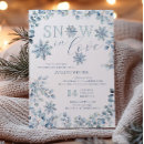 Search for snow in love bridal shower invitations Snowflakes