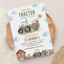 Search for tractor birthday invitations Watercolor