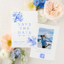 Search for bird save invitations Blue and white