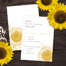 Search for sunflower wedding rsvp cards Simple