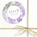Search for purple watercolor wedding stickers Modern