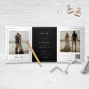 Search for tri fold wedding programmes Black and white