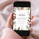 Search for rustic winter bridal shower invitations Watercolor floral