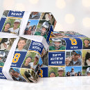 Search for navy wrapping paper Happy birthday