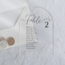 Search for acrylic table cards Black and white