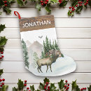 Search for elk christmas stockings Watercolor