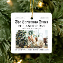 Search for newspaper christmas tree decorations Black and white