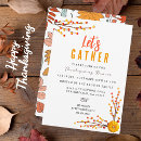 Search for botanical thanksgiving invitations Brown
