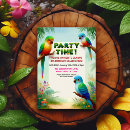Search for macaw birthday invitations Jungle