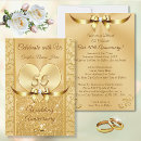 Search for fiftieth wedding invitations Golden