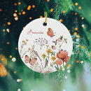 Search for wildflower christmas tree decorations Watercolor