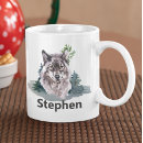 Search for wolf lovers mugs Watercolor