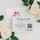 Search for honeymoon fund registry wedding enclosure cards Qr code